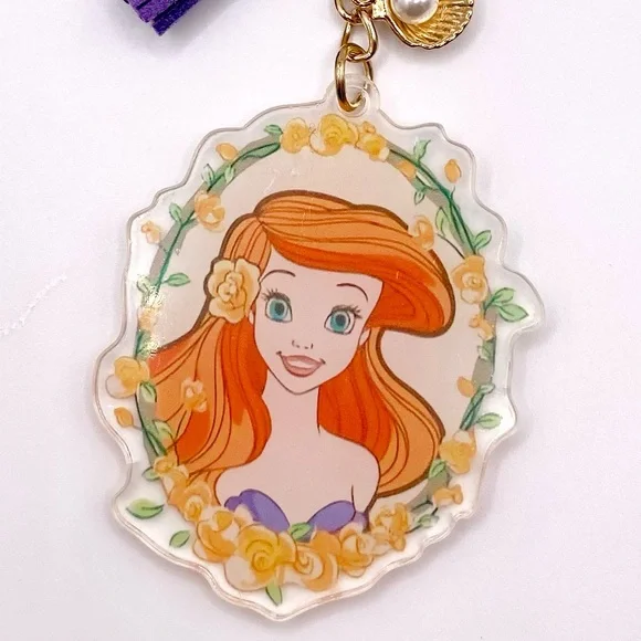 Disney inspired Ariel Keychain with Purple Tassel Handmade - Picture 4 of 7